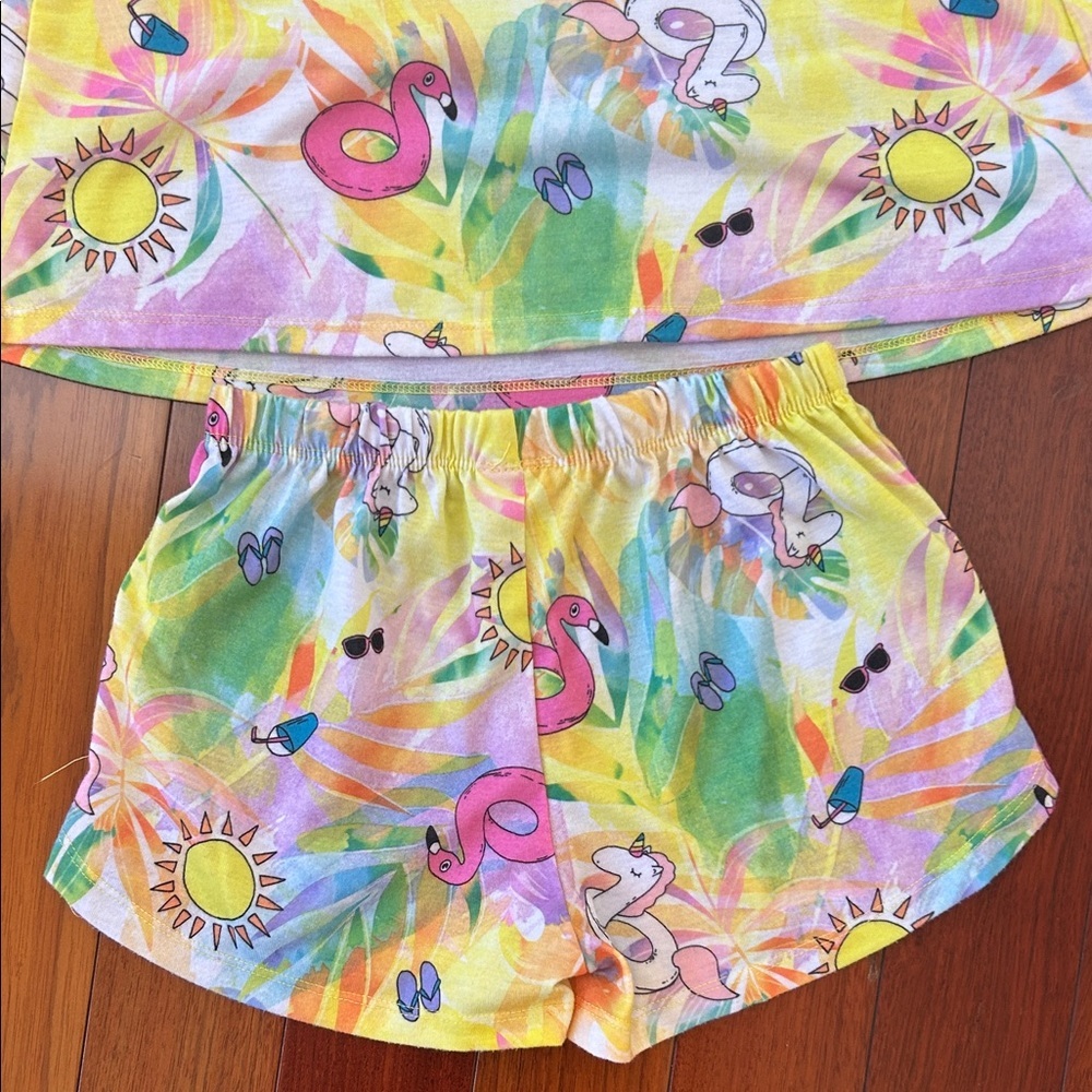 Cat & Jack Flamingo and Sunburst Tank Top and Shorts Set - Picture 14 of 16